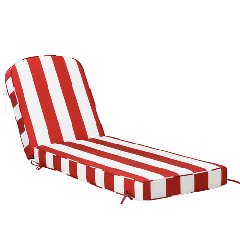 Ranu Extra Thick Outdoor Cushion Set – Red Striped Patio Chair Cushions | Outdoor Seat & Back Cushions | Weather-Resistant Outdoor Cushions | Kinwell Furniture